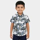 Boys' Casual Shirt, White, small
