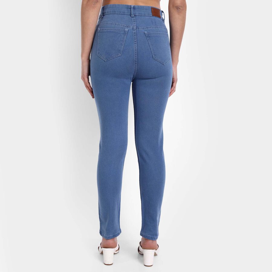 High Rise Skinny Jeans, Mid Blue, large image number null