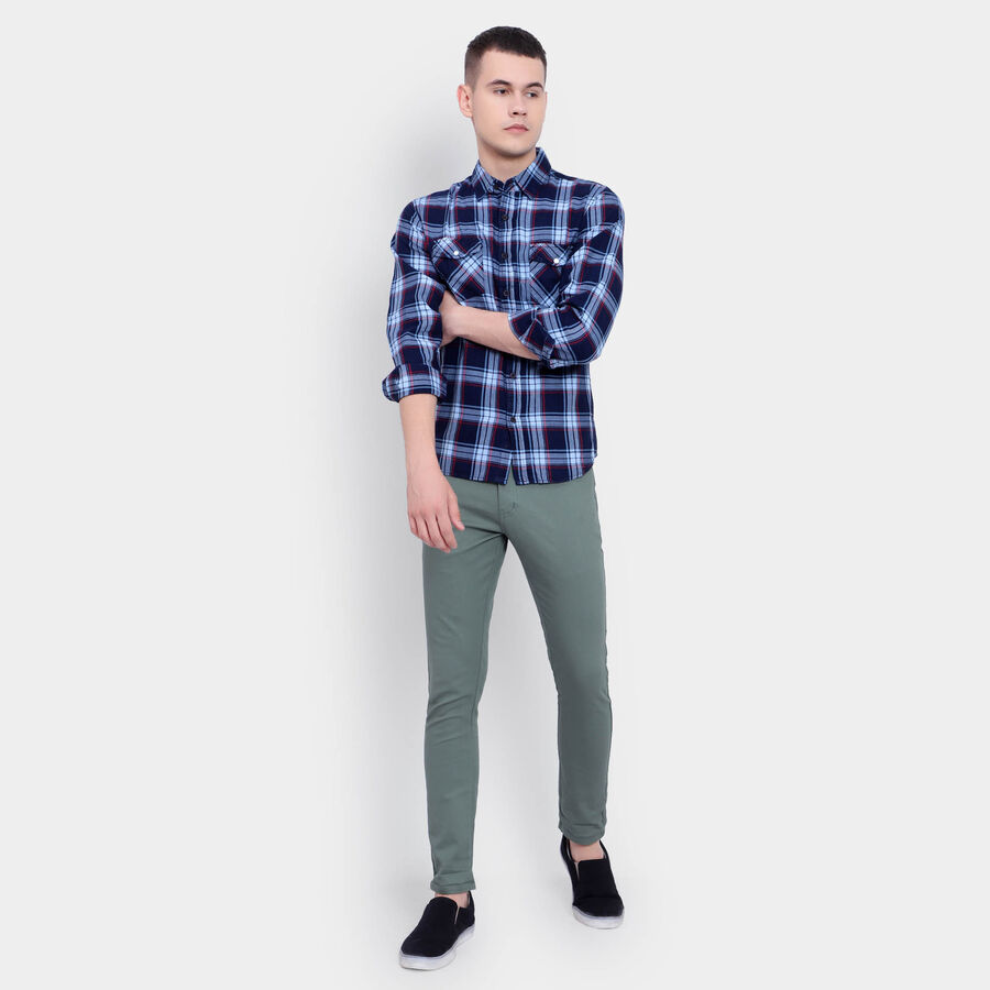Cotton Checks Casual Shirt, Red, large image number null