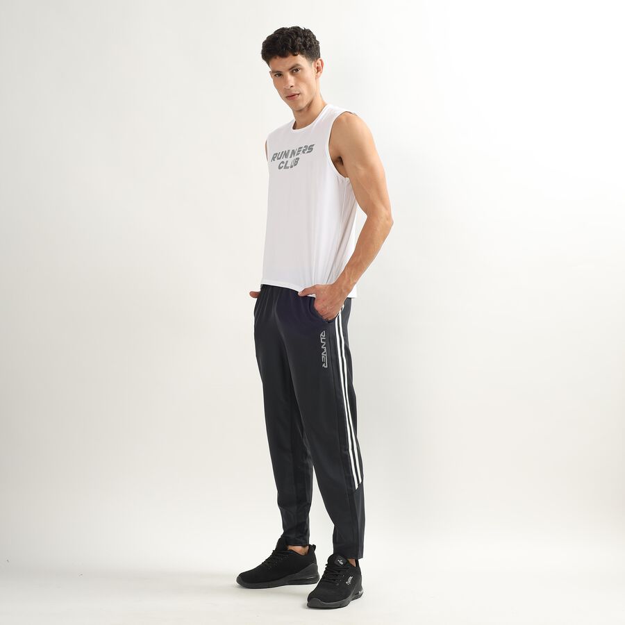 Unisex Charcoal Black Regular Fit Active Track Pants, Dark Grey, large image number null