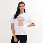 Ladies' 100% Cotton Round Neck T-Shirt , सफ़ेद, small image number null