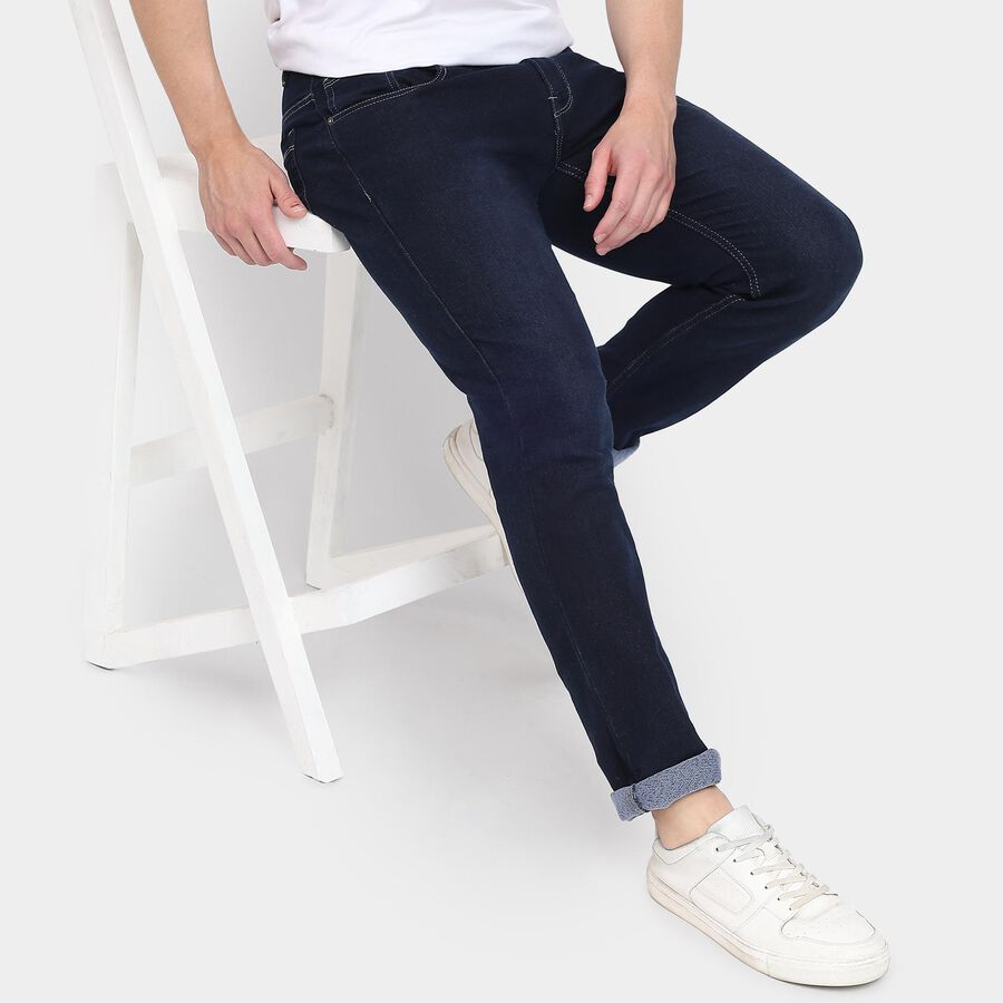 Men's Slim Fit Jeans, Dark Blue, large image number null