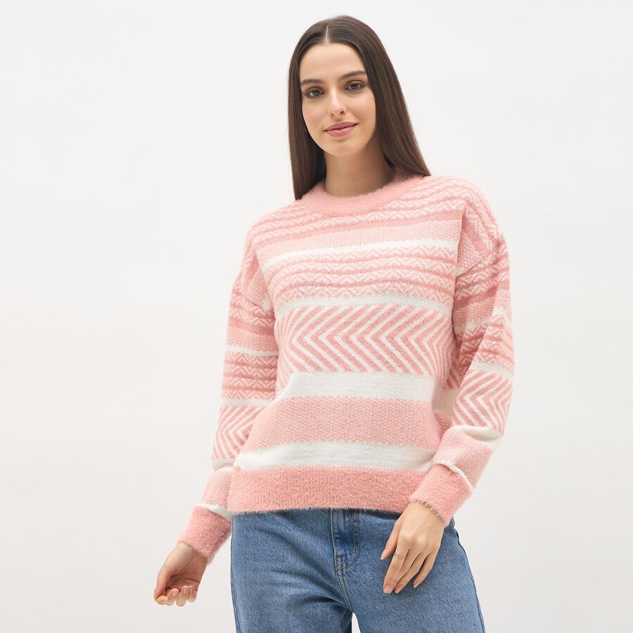 Ladies' Cardigan, गुलाबी, large image number null