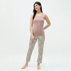 Women's Muted Nude Pink Scoop Neck Minimalist Slip, भूरा, small