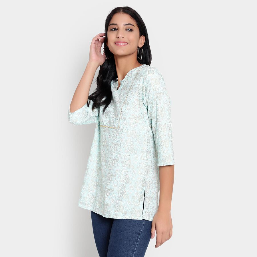 Printed Kurti, Light Blue, large image number null
