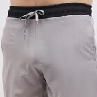 Men's Light Grey Relaxed Fit Elastic Waist Bermuda Shorts, हल्का ग्रे, small image number null