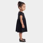 Infants' Navy Cotton Casual Frock, Navy Blue, small