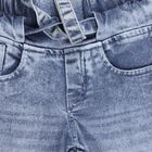 Girls' Light Stonewashed Blue Flared Fit Tie-Up Jeans, Light Blue, small image number null