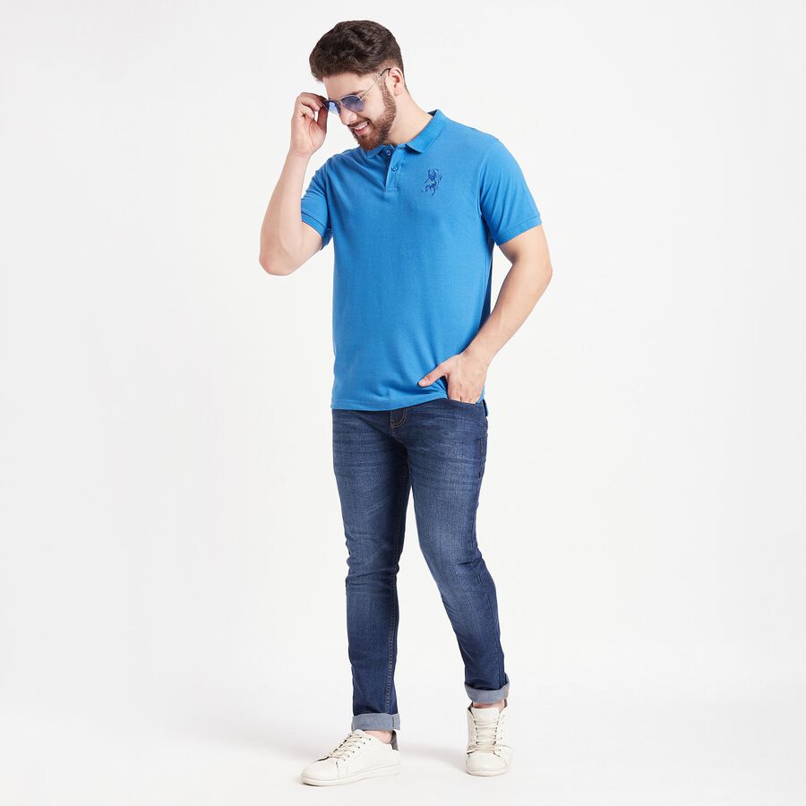 Solid Polo Shirt, Light Blue, large image number null