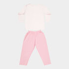 Infants Solid Cotton Night Suit, Pink, small image number null