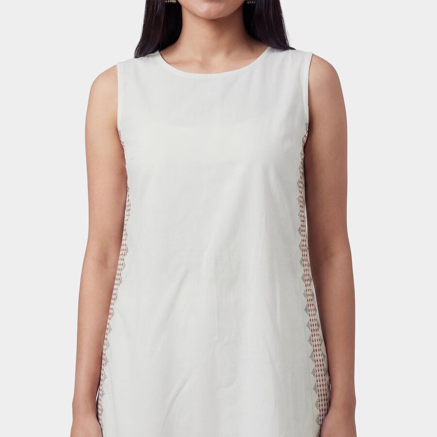 Women's Eggshell White Floral Printed Ethnic Set, ऑफ व्हाइट, large