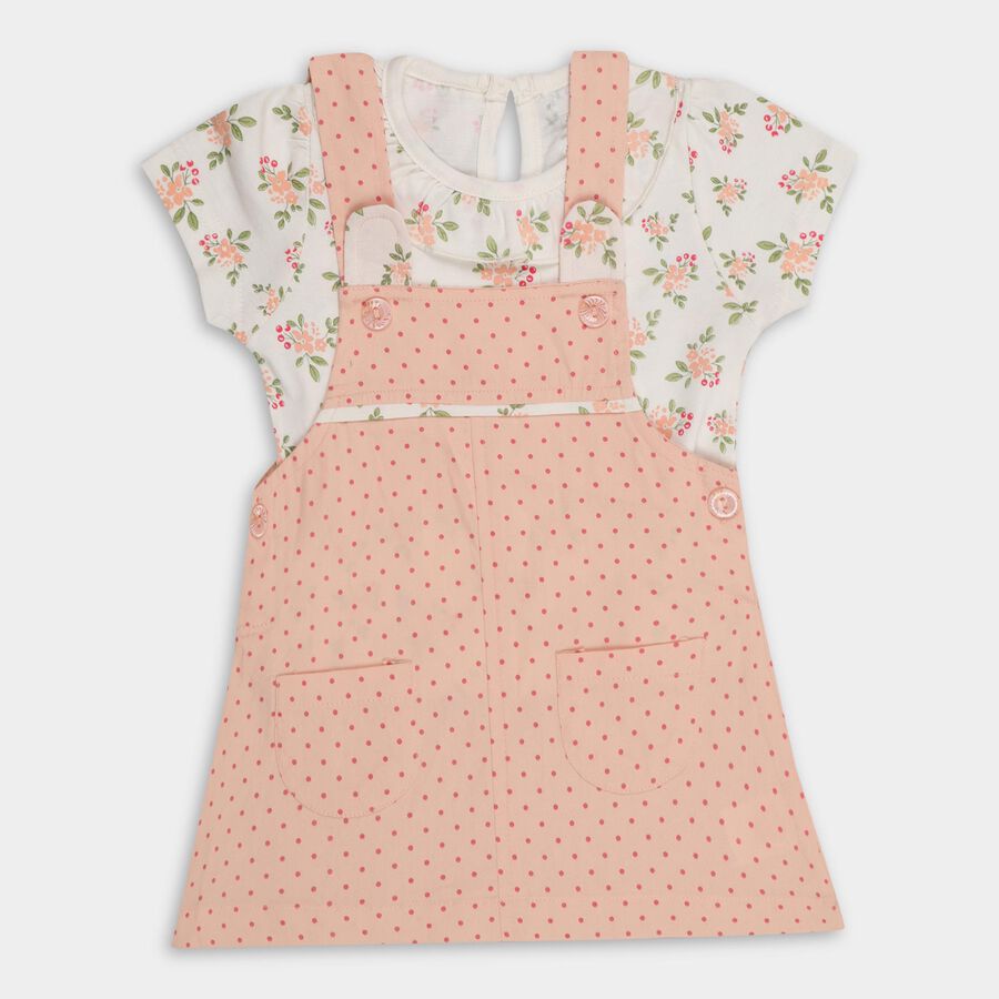 Infants' 100% Cotton Top Skirt , हल्का गुलाबी, large