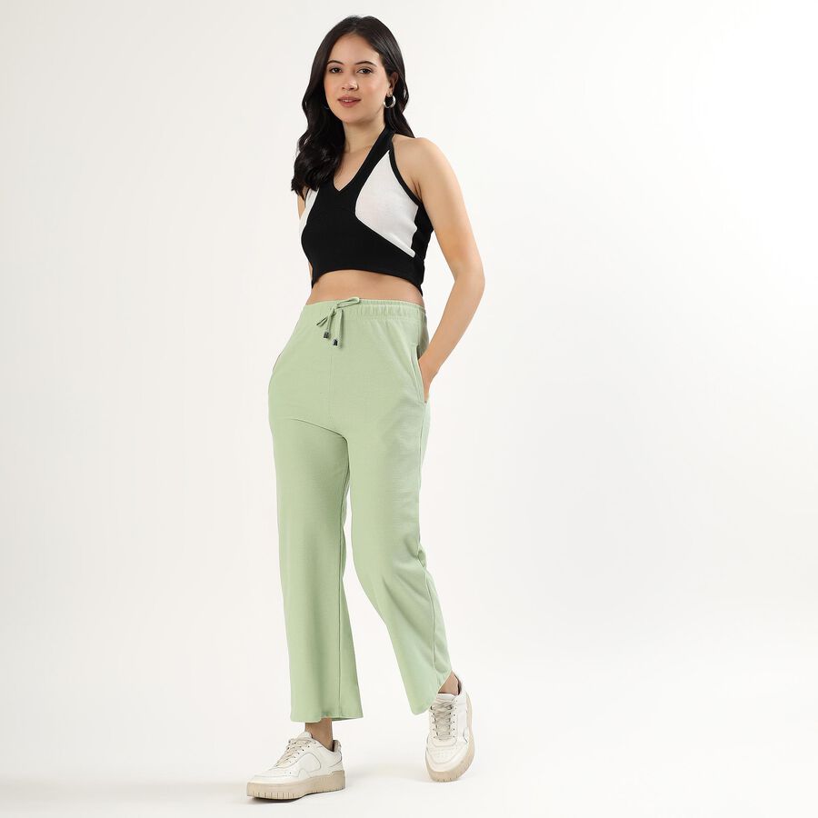 Women's Light Sage Green Relaxed Fit Elastic Waist Pyjama, हल्का हरा, large image number null