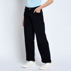 Ladies' 100% Cotton Jeans , काला, small image number null