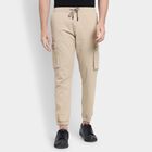 Men's Slim Fit Casual Trousers, Beige, small image number null