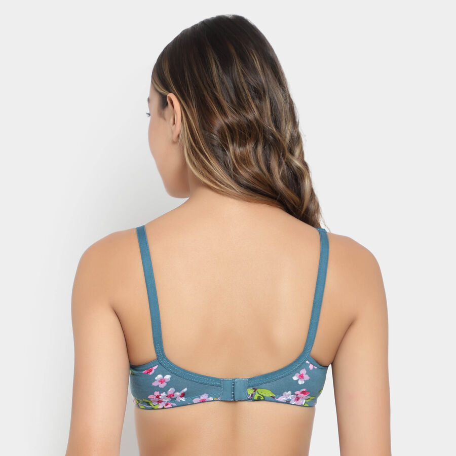 Single Jersey Padded Bra, Teal Blue, large image number null