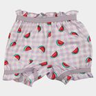 Infants' Lavender Regular Fit Printed Bloomer Shorts, लाइलेक, small