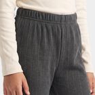 Girls' Charcoal Long Johns Thermal, चारकोल, small