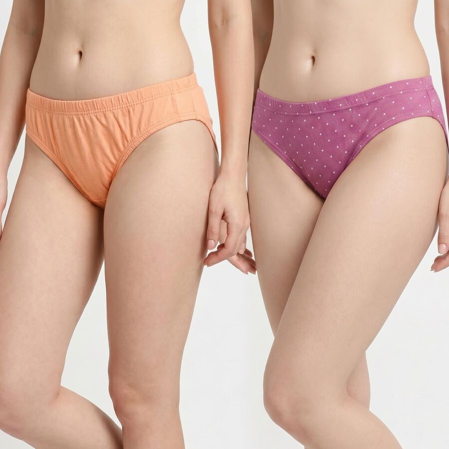 Women's Assorted Regular Fit Polka Dot Panty, चुनिंदा, large
