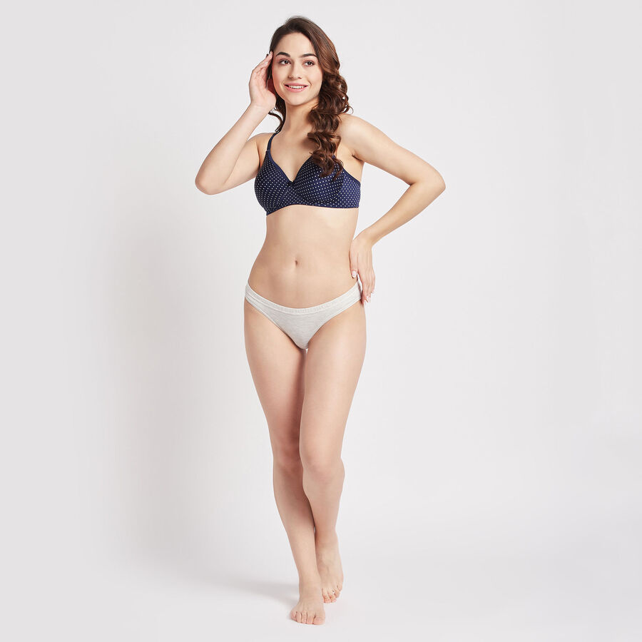 Printed Bra, Navy Blue, large image number null