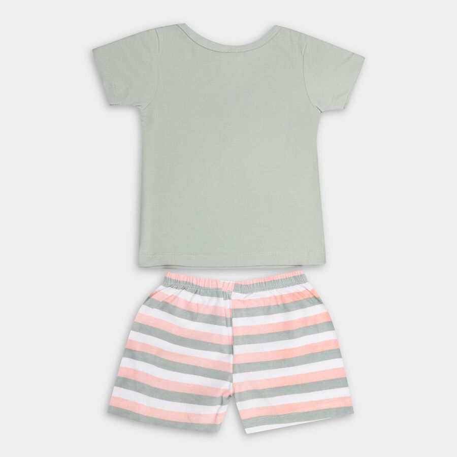 Infant Boys' 100% Cotton Baba Suit , हल्का हरा, large image number null