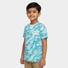 Boys Light Blue Cotton Crew Neck Casual T-Shirt, Light Blue, small image number null
