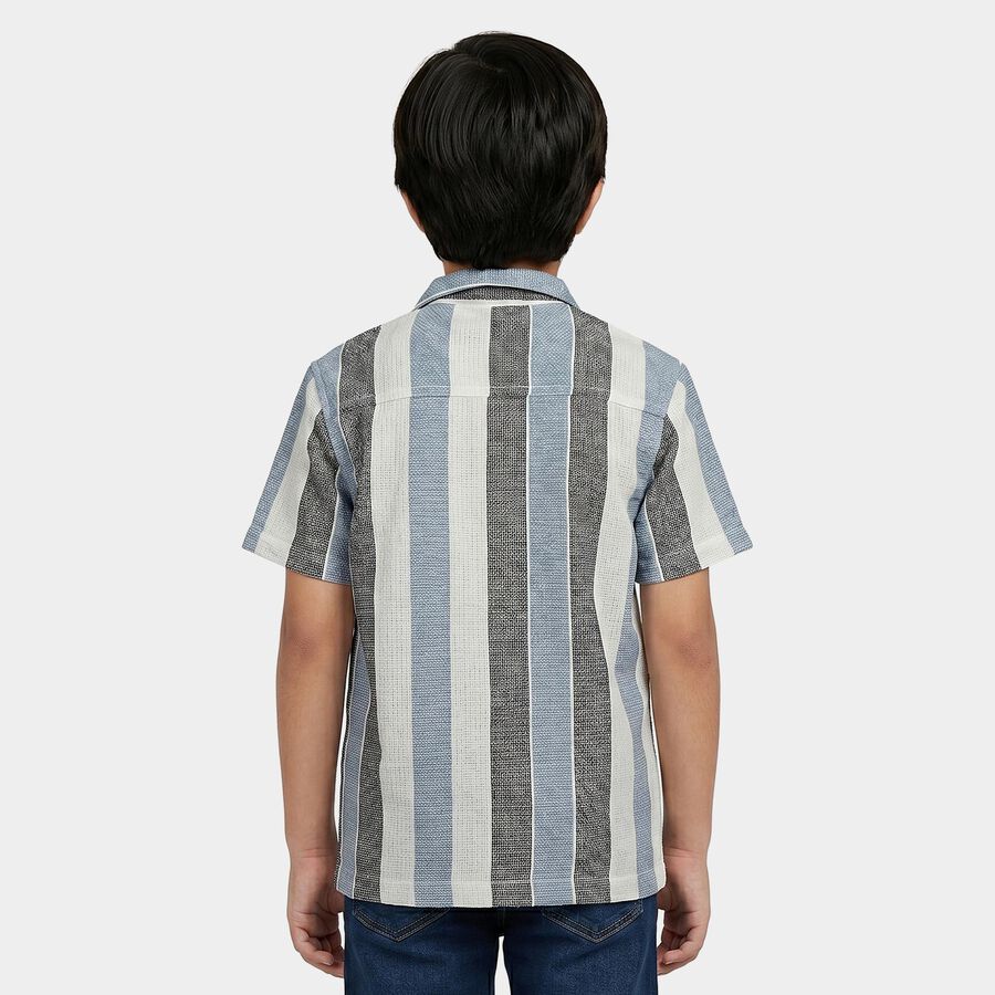 Boys' Casual Shirt, नेवी ब्लू, large