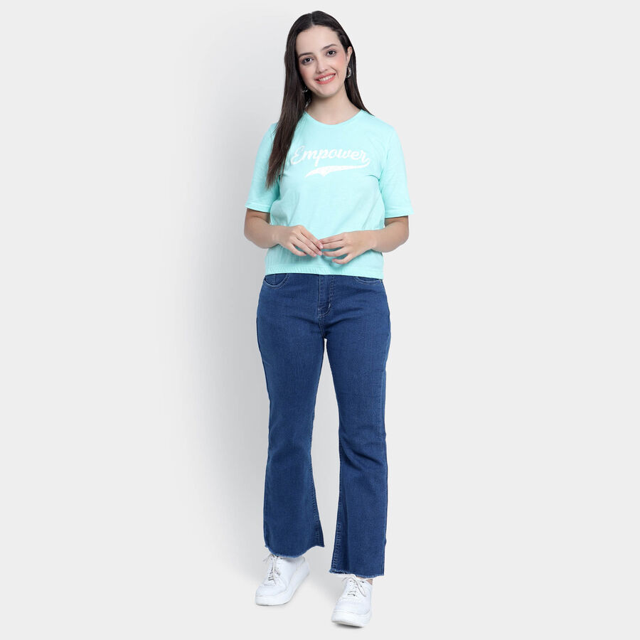 Round Neck T-Shirt, Light Green, large image number null