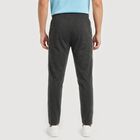 Men's Dark Grey Jogger Fit Side-Striped Track Pants, Dark Grey, small