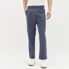 Men's Muted Steel Blue Slim Fit Elastic Waist Casual Trousers, Mid Blue, small
