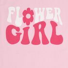 Girls' Light Pink Crew Neck Short Sleeve T-Shirt, Light Pink, small image number null