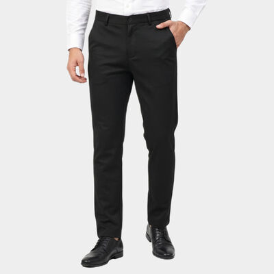 Men's Navy Blue Slim Fit Casual Trousers