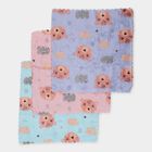 Women's Multi-Color Cartoon Printed Pack of 3 Handkerchief, Assorted, small