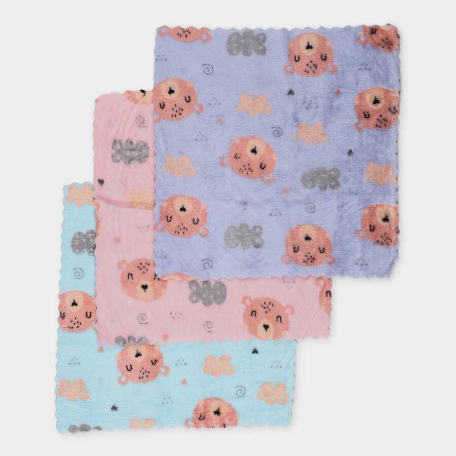 Women's Multi-Color Cartoon Printed Pack of 3 Handkerchief, Assorted, large