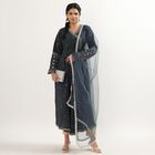 Ladies' Ethnic Set, गहरा ग्रे, small image number null