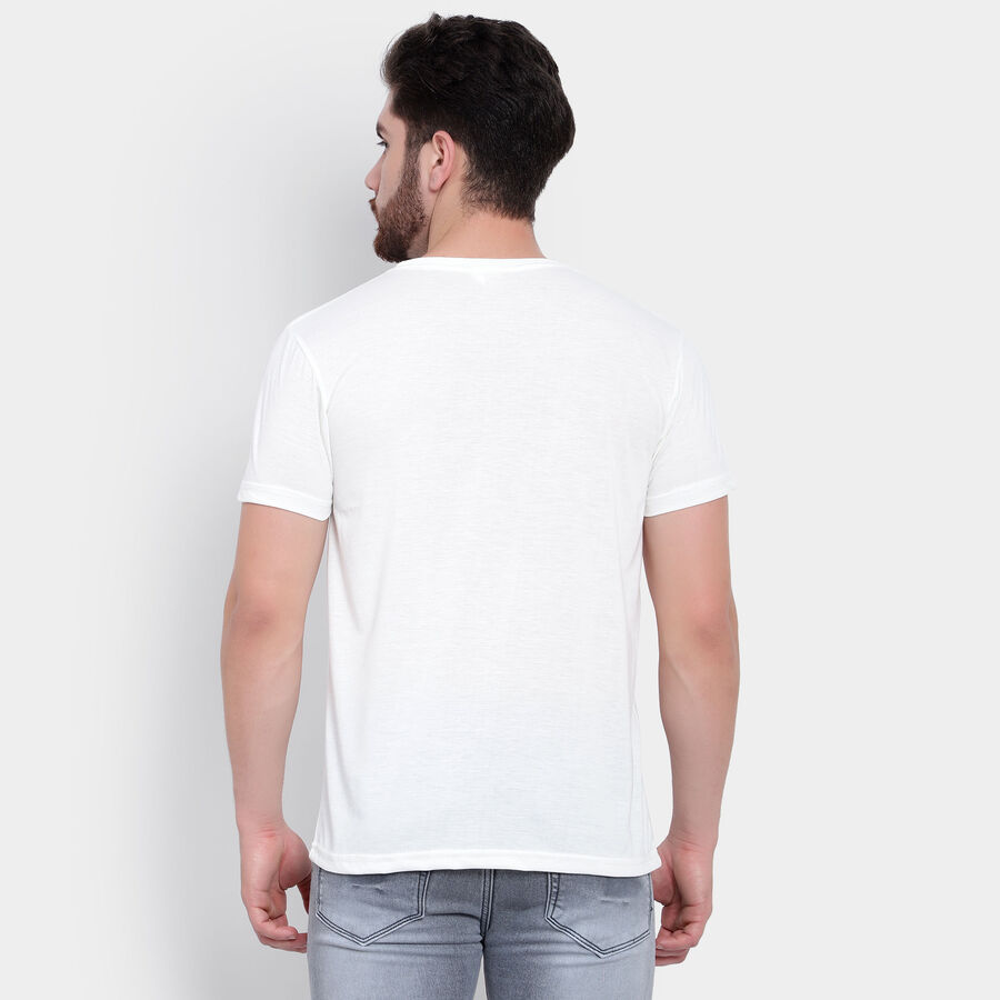 Round Neck T-Shirt, White, large image number null