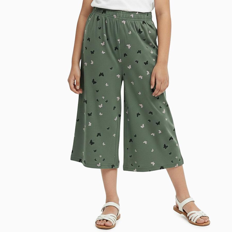 Girls' Capri, हल्का हरा, large image number null