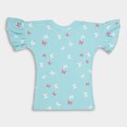 Girls' 100% Cotton T-Shirt , एक्वा, small image number null