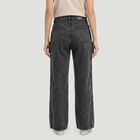 Women's Dark Grey Straight Fit Braided Side Tape Jeans, गहरा ग्रे, small