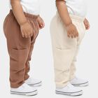 Infants' Multicolour Regular-fit Cargo Pocket Cotton Pyjama, Beige, small