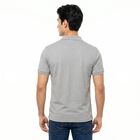 Men Grey Polo Neck Polo T-Shirt, गहरा ग्रे, small