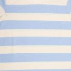 Boys Soft Powder Blue and Eggshell White Round Neck Casual T-Shirt, White, small image number null