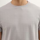 Men's Light Grey Round Neck T-Shirt, Light Grey, small