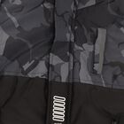 Boys' Black and Grey Hooded Casual Jacket, Mid Blue, small image number null