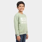 Boys' Mint Green Crew Neck Graphic Sweatshirt, Light Green, small