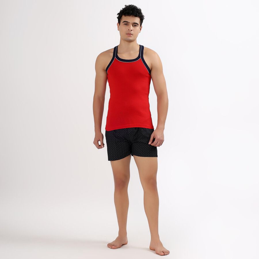 Men's 100% Cotton Boxers, Black, large image number null