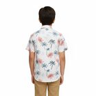 Boys' Rich Eggshell White Cotton Half Sleeve Classic Casual Shirt, White, small image number null