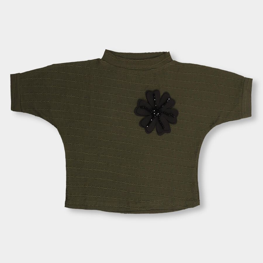 Girls' T-Shirt , Olive, large image number null