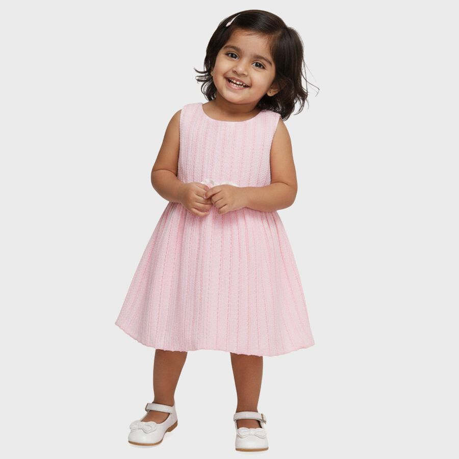 Infants' Frock for 0-6 Months, हल्का गुलाबी, large
