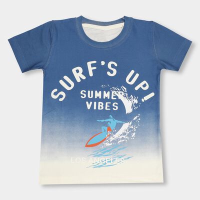 Boys' 100% Cotton Half Sleeves T-Shirt